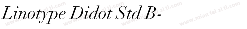 Linotype Didot Std B字体转换